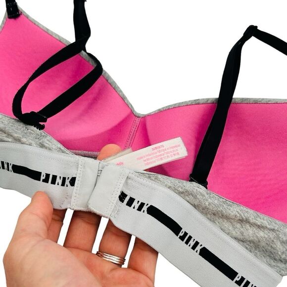 Pink Victorias Secret Wear verywhere wireless lightly lined gray size 32B - Picture 4 of 5